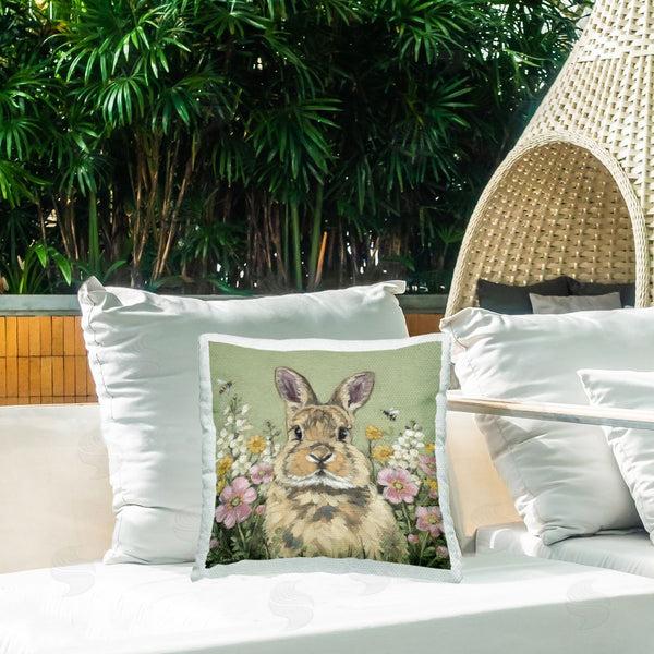 Stupell Industries Sara G. Designs | Spring Abloom Rabbit Throw Pillow