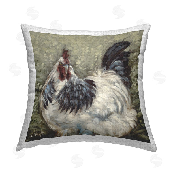 Stupell Industries Sara G. Designs | Traditional Country Hen Printed Throw Pillow