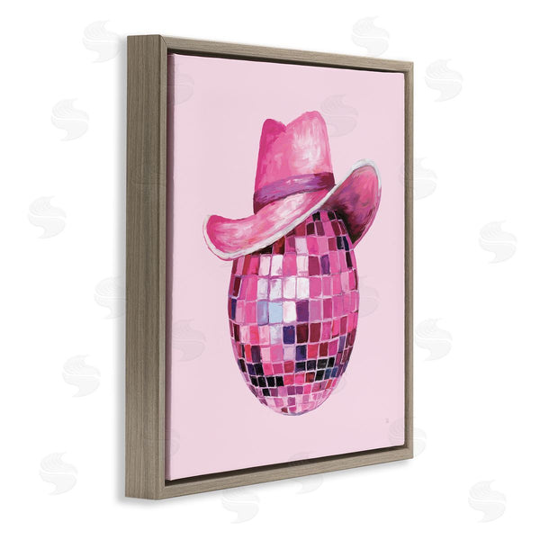 Stupell Industries Sarah Adams | Cowgirl Hat Disco Ball