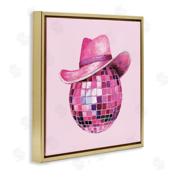 Stupell Industries Sarah Adams | Cowgirl Hat Disco Ball