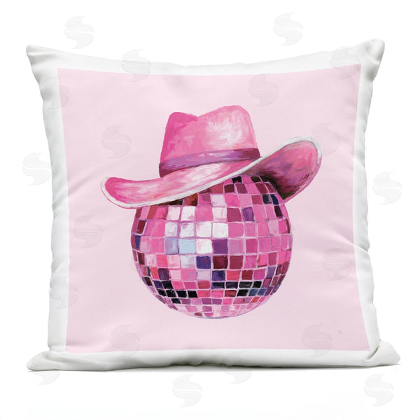Stupell Industries Sarah Adams | Cowgirl Hat Disco Ball Printed Throw Pillow