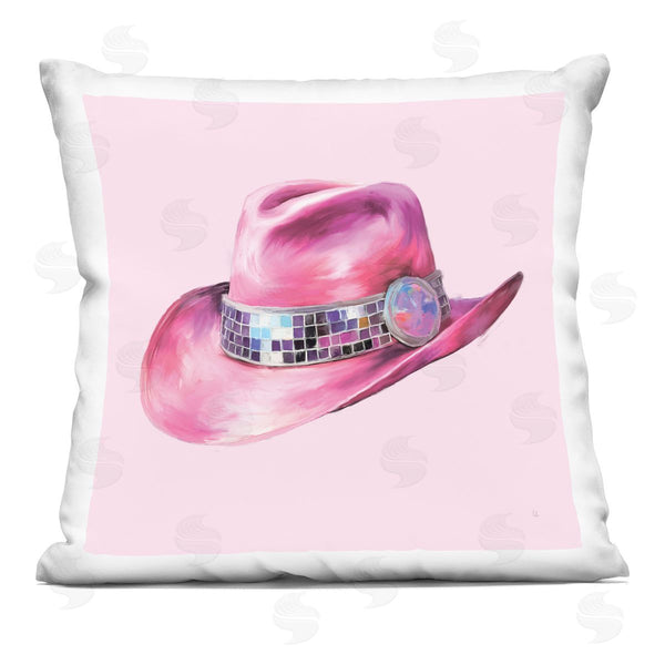 stupell industries Sarah Adams | Disco Adorned Cowgirl Hat Printed Throw Pillow