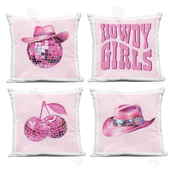 Stupell Industries Sarah Adams | Glam Disco Cowgirl Elements Printed Throw Pillow Set