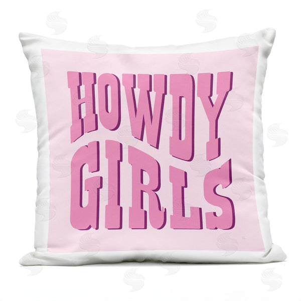 Stupell Industries Sarah Adams | Howdy Girls On Pink Printed Throw Pillow