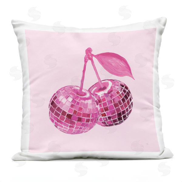 Stupell Industries Sarah Adams | Pink Glam Disco Cherries Printed Throw Pillow
