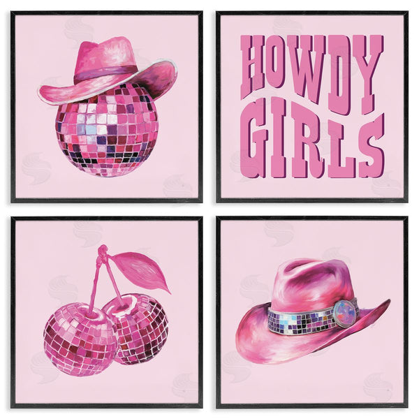 Stupell Industries Sarah Adams | Trendy Pink Western Disco Wall Art