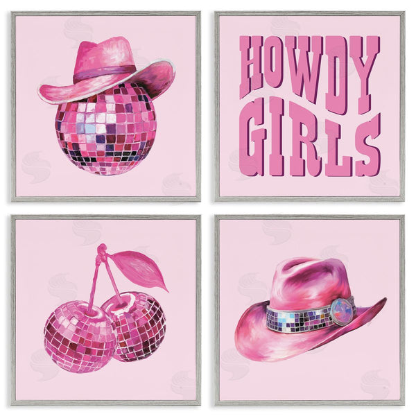 Stupell Industries Sarah Adams | Trendy Pink Western Disco Wall Art