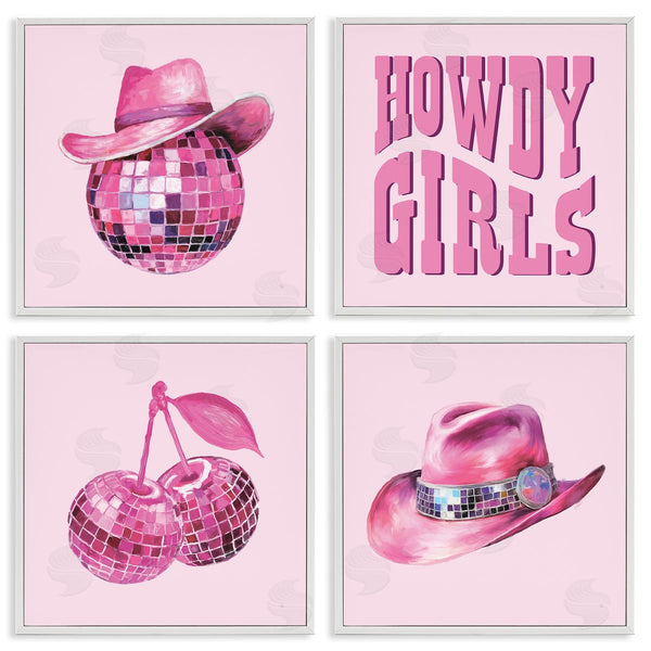 Stupell Industries Sarah Adams | Trendy Pink Western Disco Wall Art