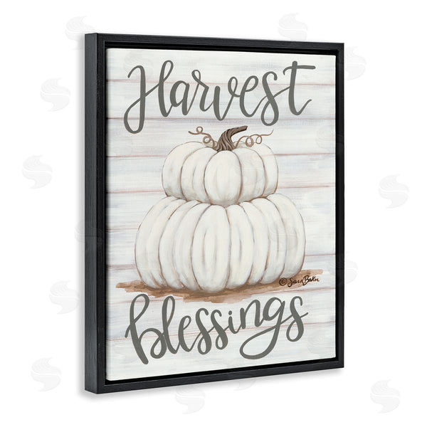 Stupell Industries Sarah Baker | Harvest Belssings White Pumpkins Wall Art