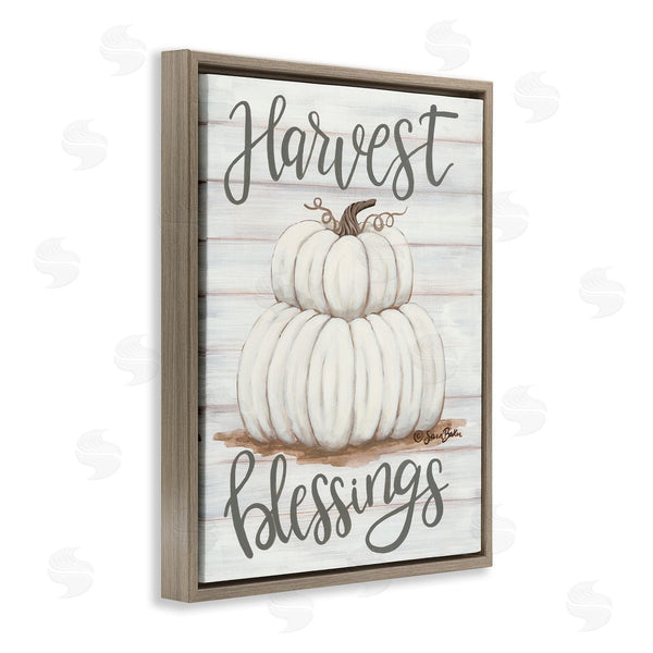 Stupell Industries Sarah Baker | Harvest Belssings White Pumpkins Wall Art