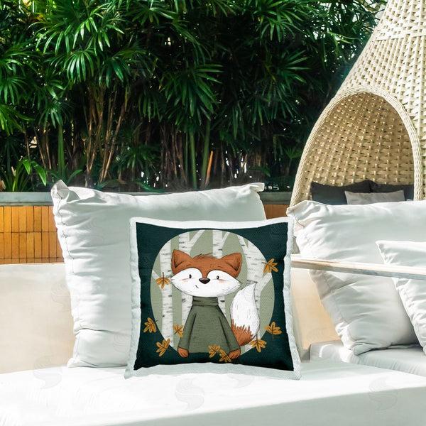 Stupell Industries Sarah Hickman | Autumnal Fox & Birch Trees Printed Throw Pillow