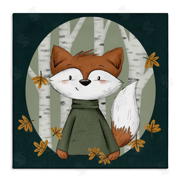 stupell industries Sarah Hickman | Autumnal Fox & Birch Trees