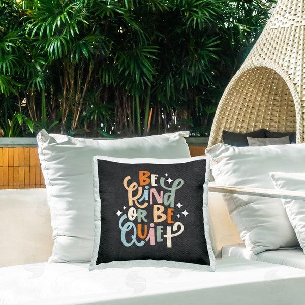 Stupell Industries Sarah Hickman | Be Kind Or Quiet Printed Throw Pillow