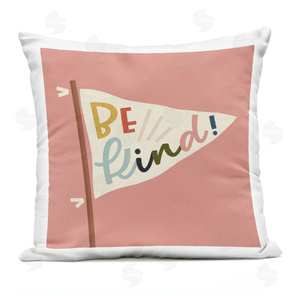Stupell Industries Sarah Hickman | Be Kind Phrase On Flag Printed Throw Pillow