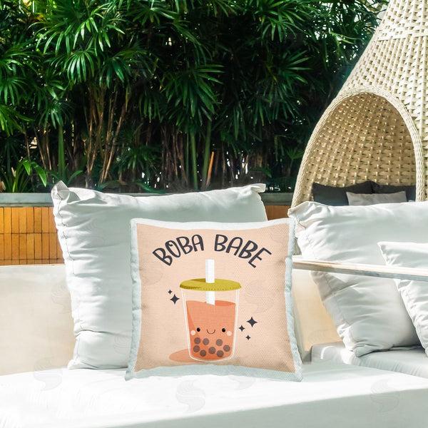 Stupell Industries Sarah Hickman | Boba Babe Bubble Tea Printed Throw Pillow