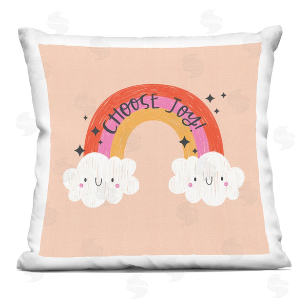 stupell industries Sarah Hickman | Choose Joy Happy Rainbow Printed Throw Pillow