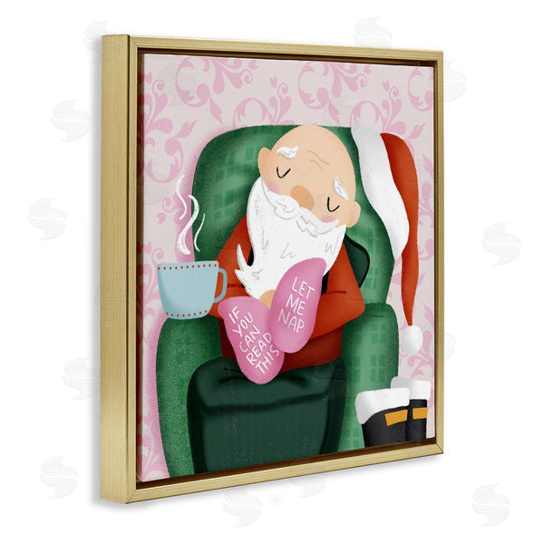 Stupell Industries Sarah Hickman | Cozy Sleeping Santa Claus