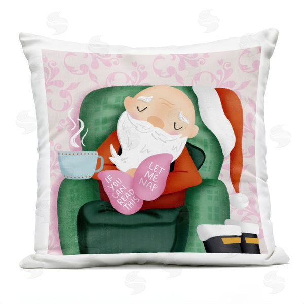 Stupell Industries Sarah Hickman | Cozy Sleeping Santa Claus Printed Throw Pillow