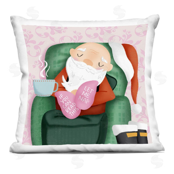 stupell industries Sarah Hickman | Cozy Sleeping Santa Claus Printed Throw Pillow