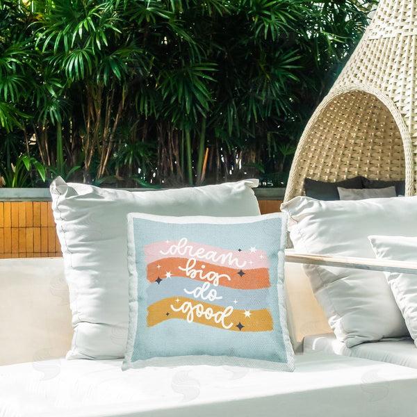 Stupell Industries Sarah Hickman | Dream Big Do Good Printed Throw Pillow