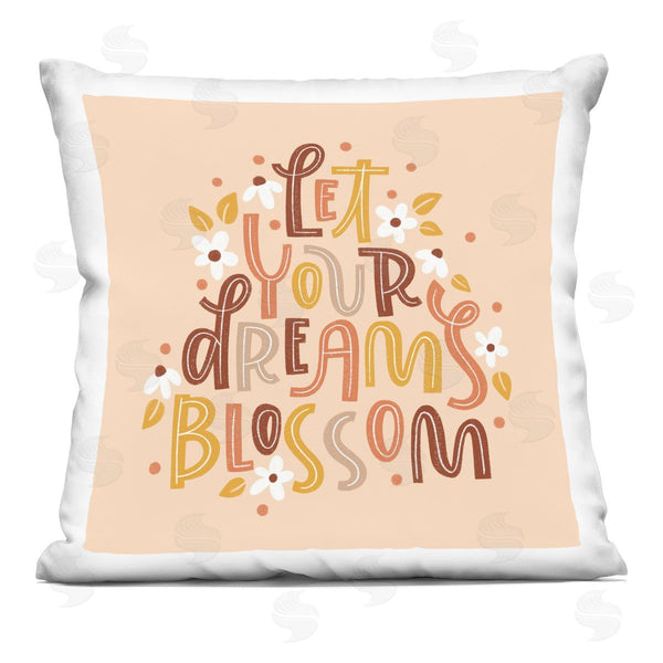 stupell industries Sarah Hickman | Earthy Let Your Dreams Blossom Printed Throw Pillow