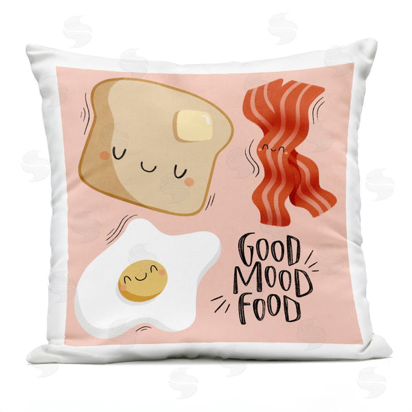 Stupell Industries Sarah Hickman | Good Mood Food Breakfast Printed Throw Pillow