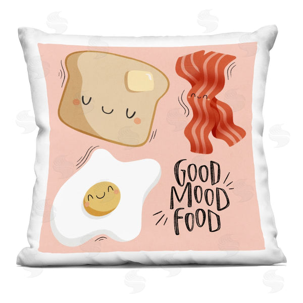 stupell industries Sarah Hickman | Good Mood Food Breakfast Printed Throw Pillow