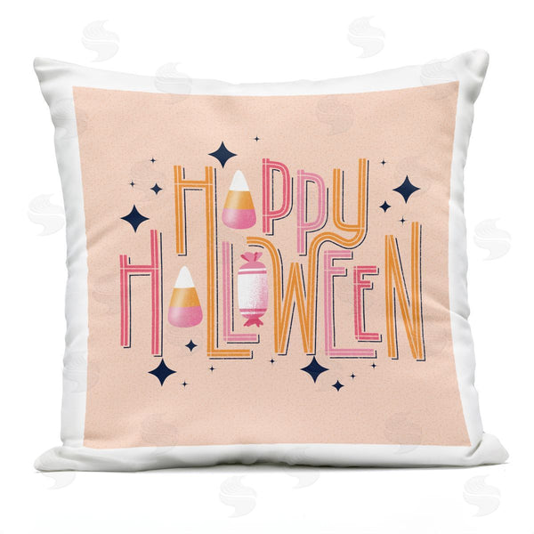 Stupell Industries Sarah Hickman | Happy Halloween With Candy Printed Throw Pillow