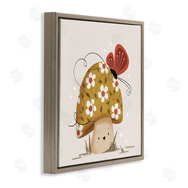 Stupell Industries Sarah Hickman | Happy Mushroom & Butterfly