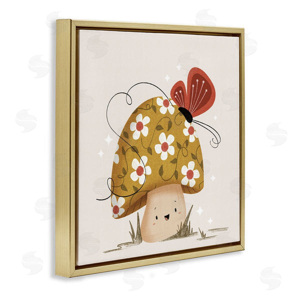 Stupell Industries Sarah Hickman | Happy Mushroom & Butterfly