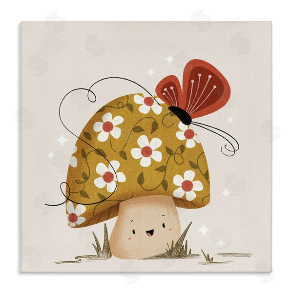 stupell industries Sarah Hickman | Happy Mushroom & Butterfly
