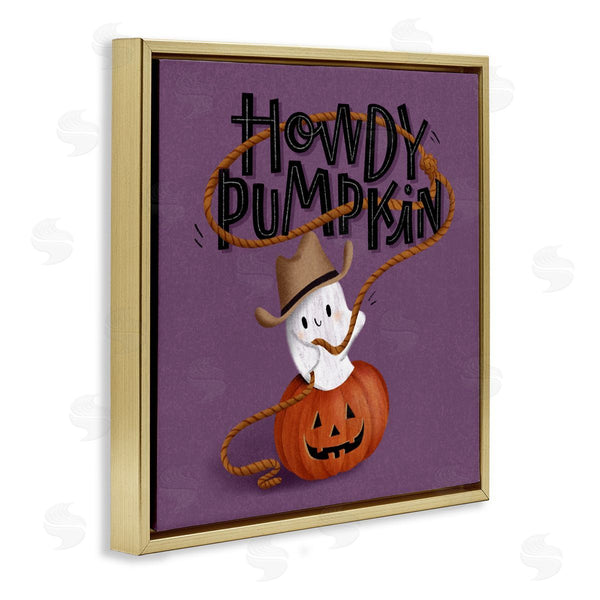 Stupell Industries Sarah Hickman | Howdy Pumpkin Western Ghost