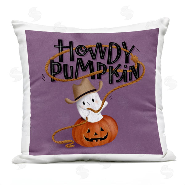 Stupell Industries Sarah Hickman | Howdy Pumpkin Western Ghost Printed Throw Pillow