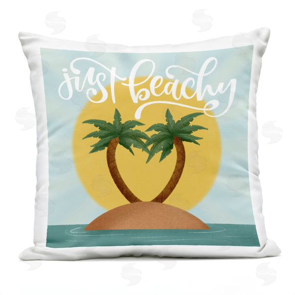 Stupell Industries Sarah Hickman | Just Beachy Tropical Island Printed Throw Pillow
