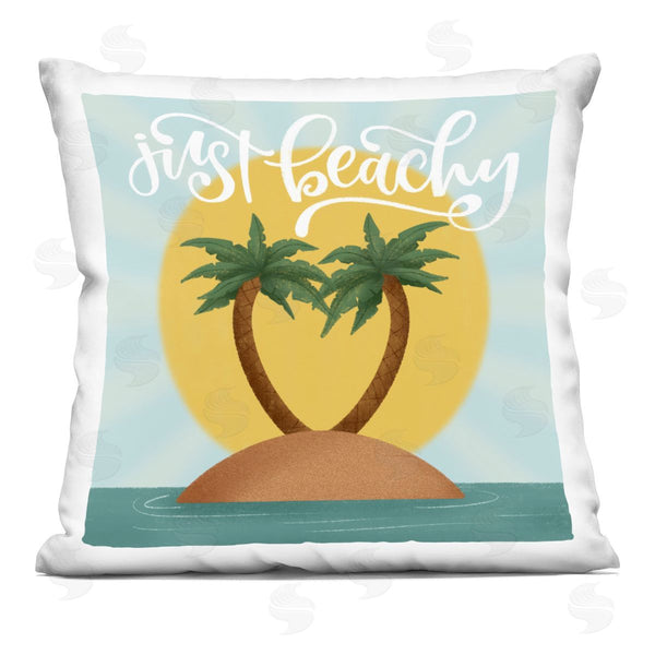 stupell industries Sarah Hickman | Just Beachy Tropical Island Printed Throw Pillow
