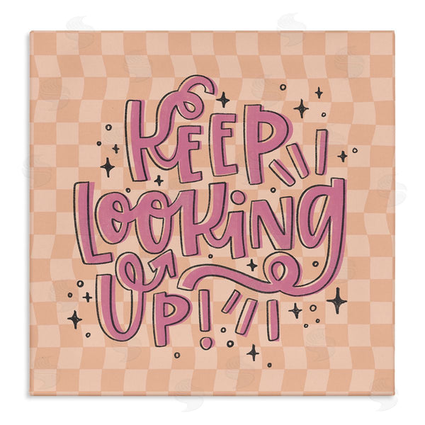 stupell industries Sarah Hickman | Keep Looking Up on Checkered