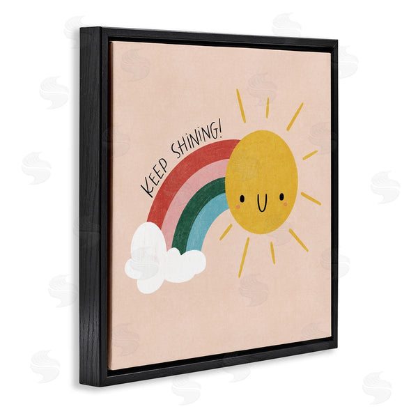 Stupell Industries Sarah Hickman | Keep Shining Inspirational Rainbow