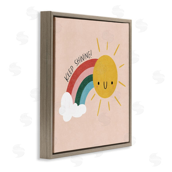 Stupell Industries Sarah Hickman | Keep Shining Inspirational Rainbow