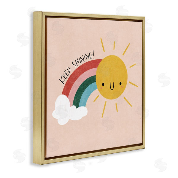 Stupell Industries Sarah Hickman | Keep Shining Inspirational Rainbow