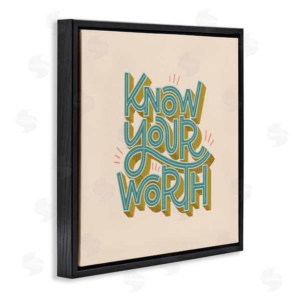Stupell Industries Sarah Hickman | Know Your Worth Green On Beige