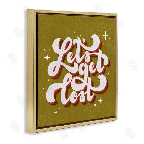 Stupell Industries Sarah Hickman | Let's Get Lost Retro Lettering