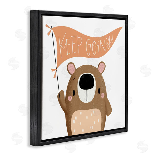 Stupell Industries Sarah Hickman | Motivational Bear Keep Going