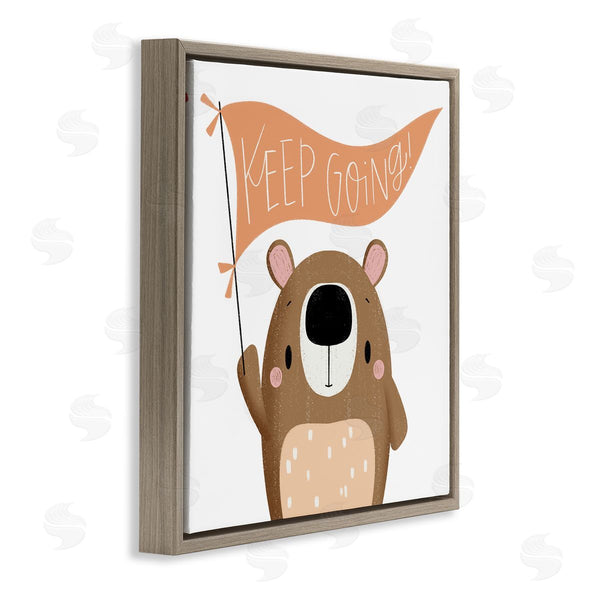 Stupell Industries Sarah Hickman | Motivational Bear Keep Going