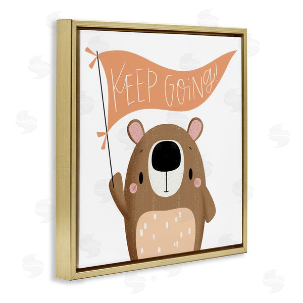 Stupell Industries Sarah Hickman | Motivational Bear Keep Going