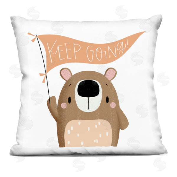 stupell industries Sarah Hickman | Motivational Bear Keep Going Printed Throw Pillow