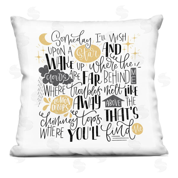 stupell industries Sarah Hickman | Over The Rainbow Poem Printed Throw Pillow