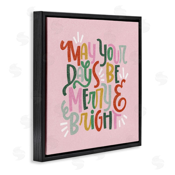 Stupell Industries Sarah Hickman | Pastel Merry & Bright Phrase Wall Art
