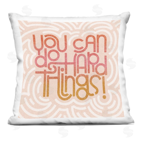stupell industries Sarah Hickman | Pastel You Can Do Hard Things Printed Throw Pillow