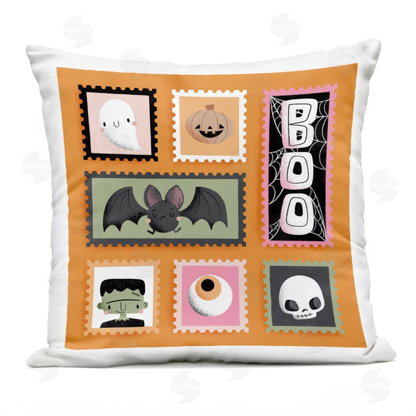 Stupell Industries Sarah Hickman | Spooky Cute Halloween Stamps Printed Throw Pillow