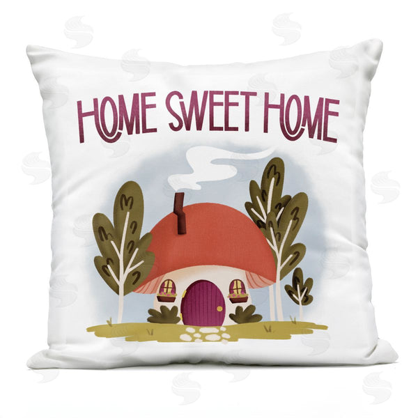 Stupell Industries Sarah Hickman | Sweet Home Mushroom Cottage Printed Throw Pillow